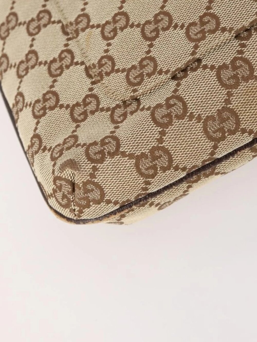 GUCCI GG Canvas Shoulder Bag Beige Silver 122793 Auth ep13100 - Picture 11 of 16